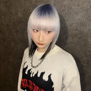 セミロング カラー Ren. 🦋デザインカラーのヘアスタイル