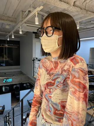 カラー yuri/オリーブ/ 暖色カラー/レイヤーのヘアスタイル