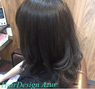 ミディアム カラー HairDesign Azurのヘアスタイル