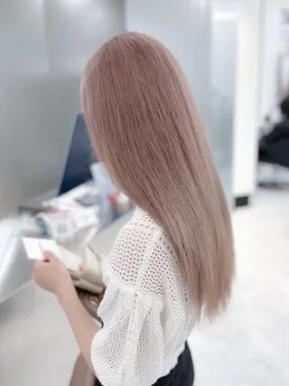 ミディアム カラー ハイトーン 横浜💞ミオのヘアスタイル