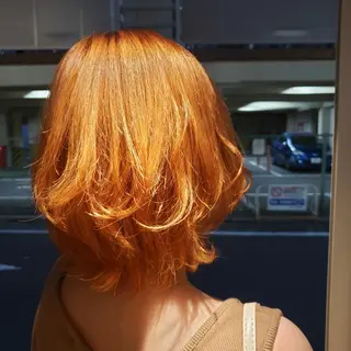 ミディアム 🇰🇷透明感×ハイ トーン🌟tomoのヘアスタイル