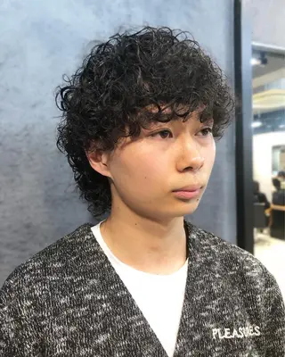 パーマ ヘアアレンジ メンズ ainico+所属・メンズ特化✂️栗原 侑也のヘアスタイル