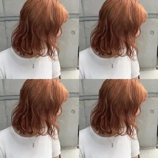 セミロング カラー ブリーチなし透明感 艶🌟YOSHIKIのヘアスタイル