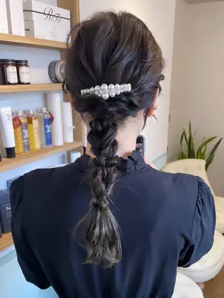 ロング ヘアアレンジ 韓国ヘア🖤 YURINAのヘアスタイル