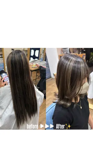 ミディアム Y'sBlue丸亀店所属・カラー大好き🌈 カットモデル募集中のヘアスタイル