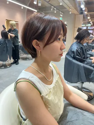 ショート レイヤー縮毛矯正 ささきすずね💗のヘアスタイル