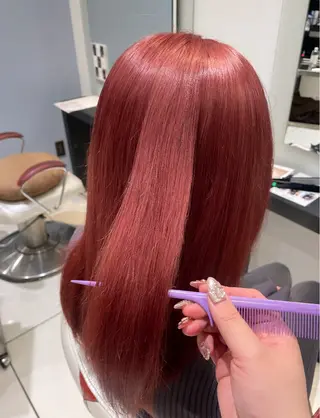 セミロング カラー 💞暖色カラー 💞risaのヘアスタイル