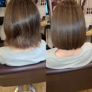ミディアム シ マのヘアスタイル