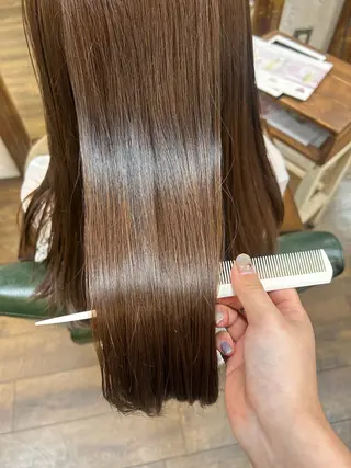 セミロング カラー 徳 永のヘアスタイル