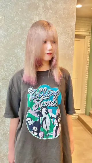 ミディアム ブリーチ指名 No1🏆RENのヘアスタイル