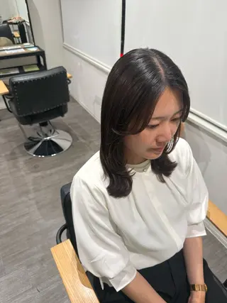 ミディアム 艶髪レイヤー上田 紗也🇰🇷💗のヘアスタイル