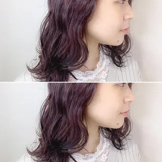 ミディアム ブリーチなしダブル/ レイヤーカット 小棹のヘアスタイル