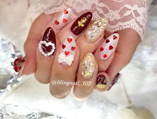 ネイル 23時まで❤︎韓国、 ワンホンネイルのネイルデザイン