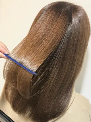 ミディアム ブリーチ/髪質改善 NYNY大久保のヘアスタイル