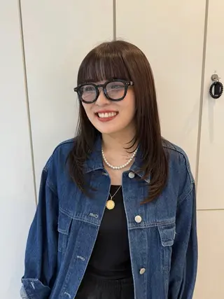 セミロング カラー neneka レイヤーカット🍀のヘアスタイル