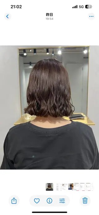 ミディアム カラー パーマ akane/ベージュ /オリーブ/ブラウンのヘアスタイル