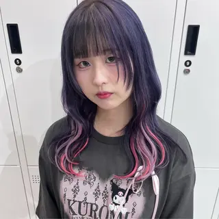 ミディアム カラー ヘアアレンジ 𝐠𝐢𝐫𝐥𝐲 𝐦𝐨𝐝𝐞🖤のヘアスタイル