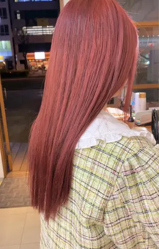 ミディアム カラー クロスパーマ× 透明感カラー✂︎のヘアスタイル