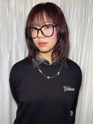 ミディアム カラー BURROW所属・sho 【ハイトーンカラー】のヘアスタイル