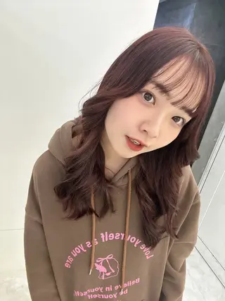 セミロング カラー ヘアアレンジ 愛されカラー🩷 はるなのヘアスタイル