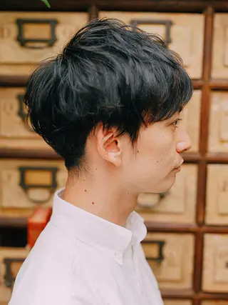 ショート パーマ 福島 浩司のヘアスタイル