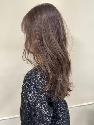 セミロング カラー ヘアアレンジ レイヤーウルフ エクステ磯部のヘアスタイル