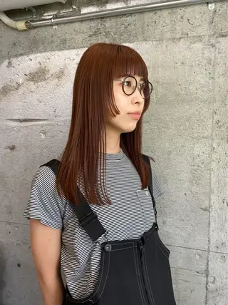 セミロング 🍎デザインカラー /カエデ🍎のヘアスタイル