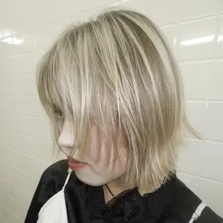 セミロング カラー タマキ/似合わせ カット/Wカラーのヘアスタイル