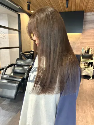 ロング レイヤーカット/韓国 /艶髪/ダブルカラーのヘアスタイル