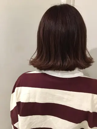 セミロング カラー 🌈評価No.1🌈 艶髪カラー❌エクステのヘアスタイル