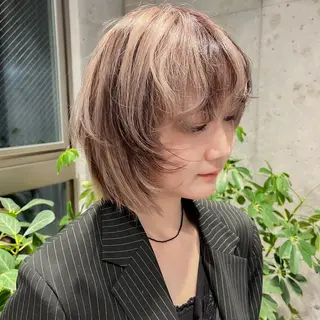 ショート カラー 🐝ハイトーン× レイヤーボブ/牧原のヘアスタイル