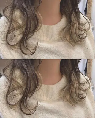 セミロング カラー ヘアメイク WiLL あべの店所属・井内 美沙のヘアスタイル