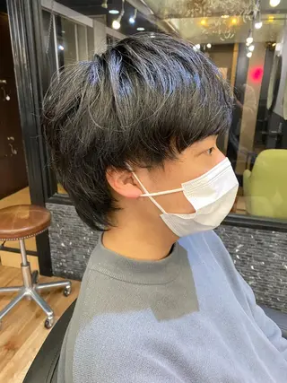 ショート パーマ メンズ 大人可愛いレイヤー 大田のヘアスタイル