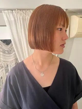 ミディアム ブリーチカラー🎀 韓国風/寺門美優のヘアスタイル