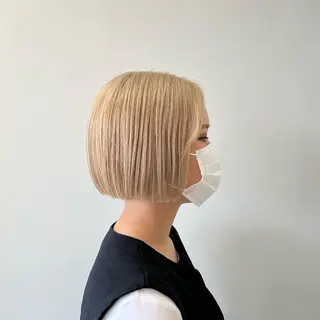 ショート 切りっぱなしボブ 👩🏼ミニボブのヘアスタイル