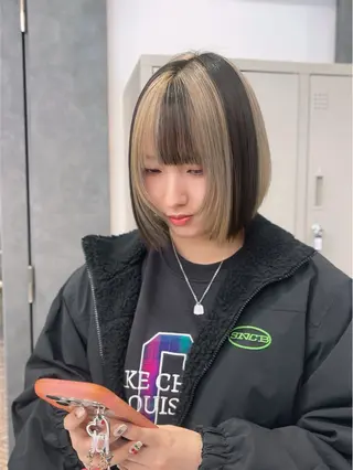 ショート カラー ヘアアレンジ ハイトーン/透明感 髪質改善/rinaのヘアスタイル