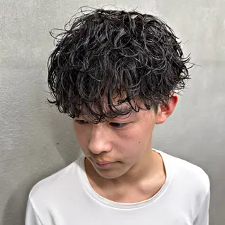 ショート パーマ メンズ 💈メッシュパーマ 特化💈ユウマ💈のヘアスタイル