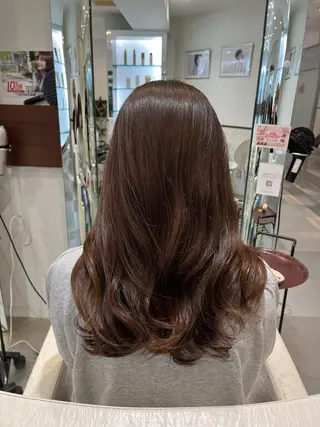 ロング パーマ コテ巻き風パーマ 藤澤　知彌のヘアスタイル