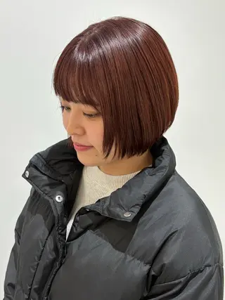 ショート カラー 💗暖色/ブリーチ/ レイヤー/横浜/メイのヘアスタイル