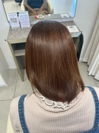 ミディアム 吹田 駿 髪質改善縮毛矯正のヘアスタイル