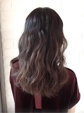 セミロング カラー エイジングケア特化 美容師✂️山崎竜二のヘアスタイル