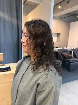 ミディアム デジタルパーマ/ ウェーブパーマ/神野のヘアスタイル