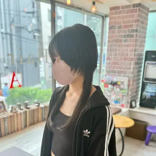 セミロング ウルフレイヤー エクステ/kokiのヘアスタイル