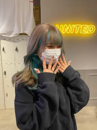 セミロング カラー 韓国/トレンド レイヤー【101】のヘアスタイル