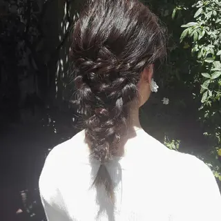 ヘアアレンジ Click所属・クニモトハルナ ボブ/柔らかカラーのヘアスタイル