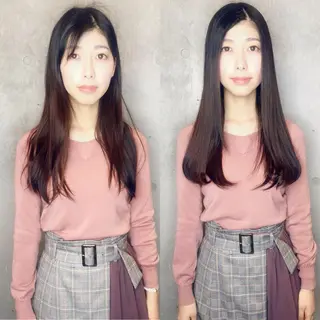 ロング カラー パーマ ヘアアレンジ メンズ キッズ ネイル マツエク・マツパ ACHFILO モデル募集のヘアスタイル