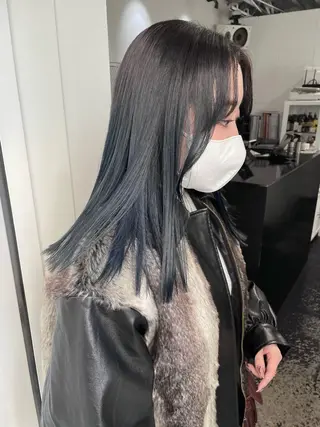 セミロング カラー パーマ ヘアアレンジ メンズ キッズ ネイル マツエク・マツパ アイブロウ 艶ハイトーン/ヘア アレンジAYAKAのヘアスタイル