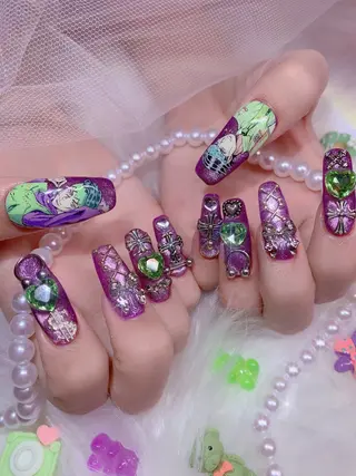 ネイル シェアサロンLei.g(レイジー)所属・3Dアートネイル💗 都築レナのネイルデザイン