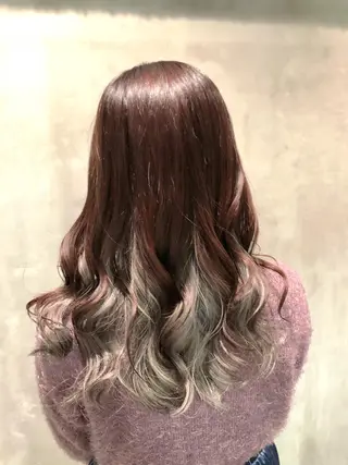 セミロング カラー ヘアアレンジ メンズ キッズ 髪質改善/美髪矯 正ヤマモトハルキのヘアスタイル