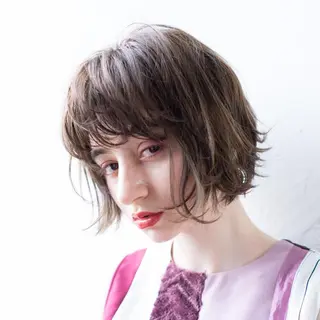 ショート カラー パーマ Ash 店長 木村 和人のヘアスタイル
